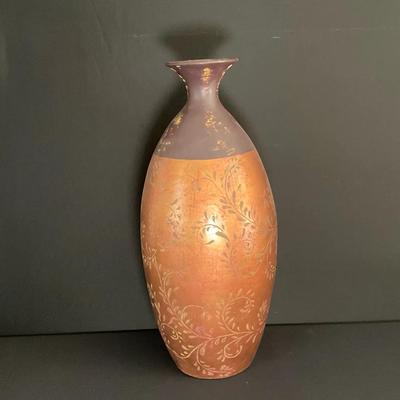 Copper Toned Pottery Vase