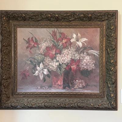 “Autumn Lillies” Framed Painting