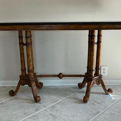 Golden Scroll Console Table