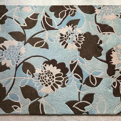 Potenza Blue and Brown Area Rug