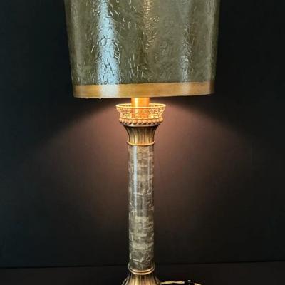 Faux Marble Table Lamp