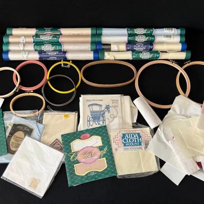 Cross Stitch Fabric & Hoops