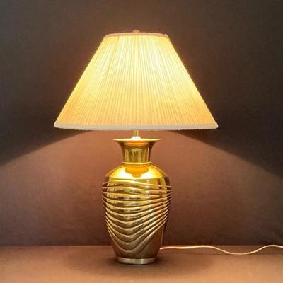 Retro Gold Tone Table Lamp 
