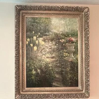 Garden Steps Framed Painting