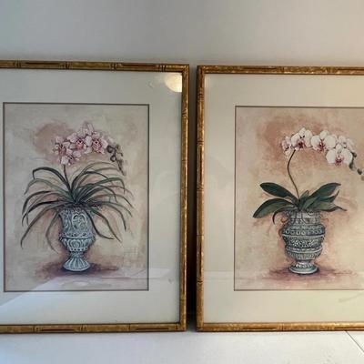 Pair of Elegant Orchid Prints