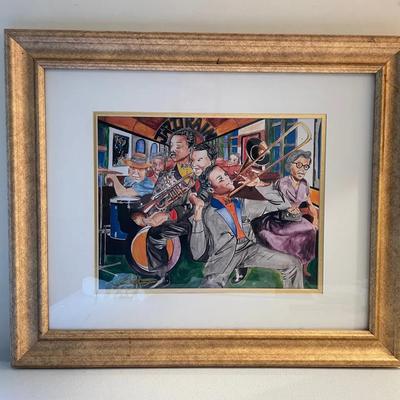 Framed Jazz Print Unsigned