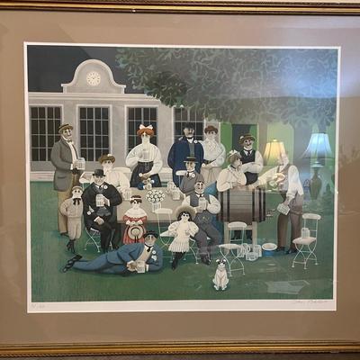 Tom Baler limited edition print The Garden Party