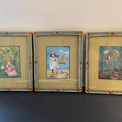 3 Framed Prints from the Ethan Allen Carriage House Seasons Collection by Kemper