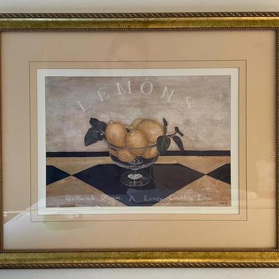 Framed Print: LEMONS Gathered from a leafy country lane by S. Hely