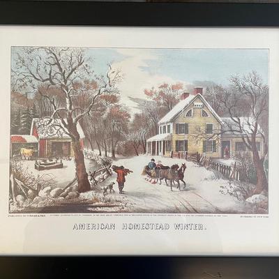 "Cozy 'American Homestead Winter' by Currier & Ives