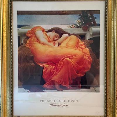 Framed Print Flaming June by Frederick Leighton