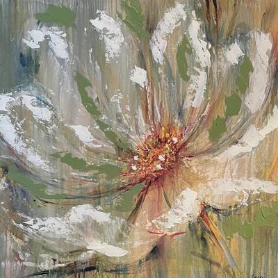 "Celadon Splash" by Carson, Embellished Giclée Print Ready to Hang on Your Wall