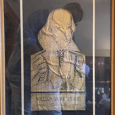 Timeless Bard: William Shakespeare Metallic Gold Print