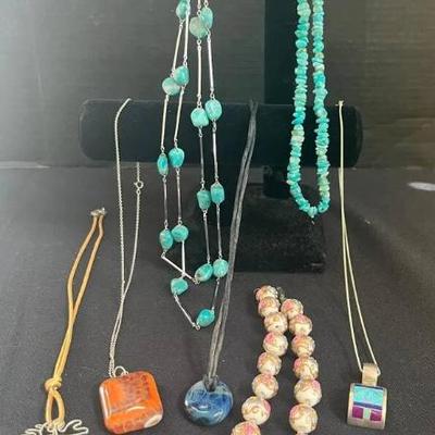 Po175 vintage stone jewelry