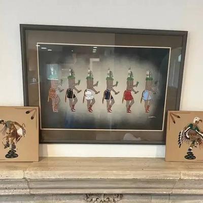Po102 three pieces native american style art