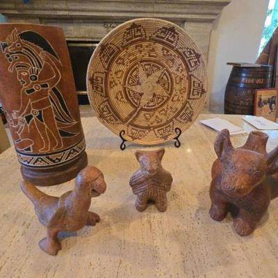 Po113a aztec mexican columbian culture items