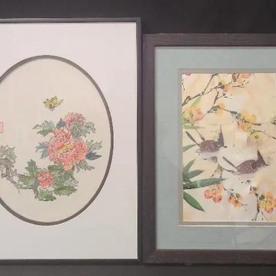 Far East Inspired Water Color And Silk