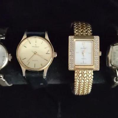Quality Quartet Of Tasteful Timepieces - Women's Watches By Peugeot, Bucherer, & Fontaine 