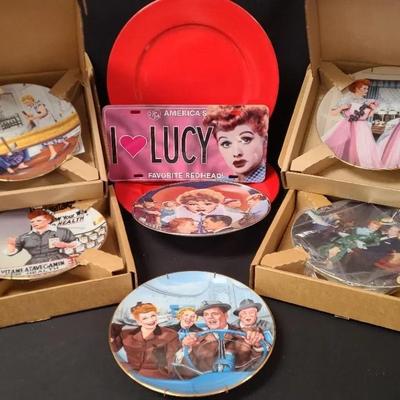 America's Favorite Red Head Collector's Plates, License Plate And Bonus Fitz And Floyd Red Plates