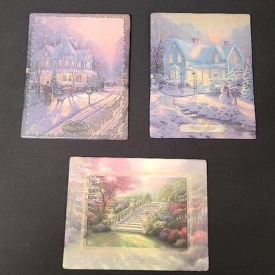 Trio Of Thomas Kinkade Porcelain Art