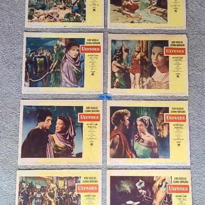 Complete Set of 8 Lobby Cards – Ulysses (1954) – Kirk Douglas & Silvana Mangano