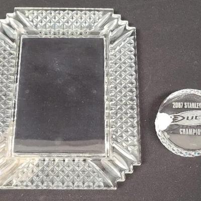 Waterford Crystal Picture Frame And Commemorative Sports Puck