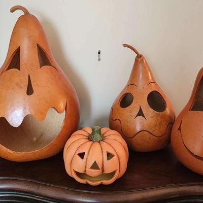 Gourd Jack-O-Lanterns 