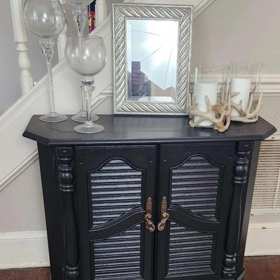 Small Black Cabinet And Decor