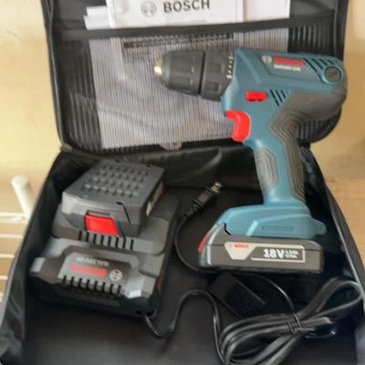 Bosch 18V Cordless Drill Set with Two Batteries and Charger