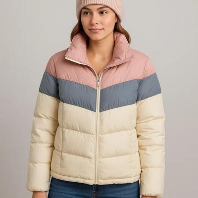 Columbia Colorblock Puffer Jacket (XL) with Winter Accessories