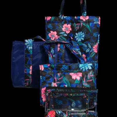 Lug Tropical Floral Tote Bundle with Minis & Clear Bags