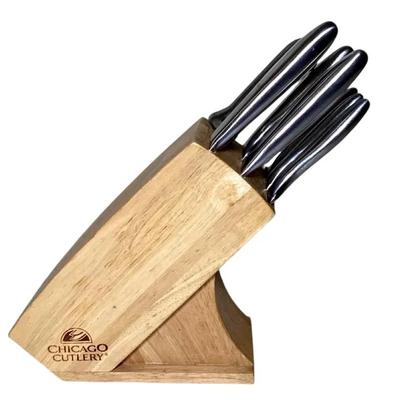 Chicago Cutlery Stainless Steel Knife Set with Wooden Block