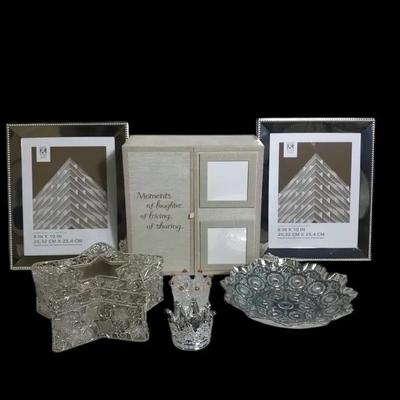 Photos and Keepsakes Lot – Hallmark Memory Box, Frames & Crown Decor