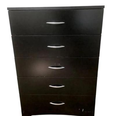 Black Wood 5-Drawer Dresser by South Shore Furniture