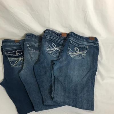 Wallflower Women’s Bootcut Jeans – Size 13 Long, Lot of 3