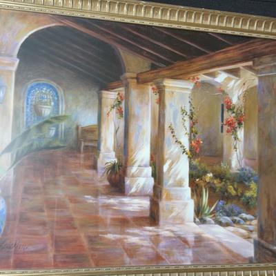 Oversized Framed Art Prints – Set of 2 | Architectural & Courtyard Scenes