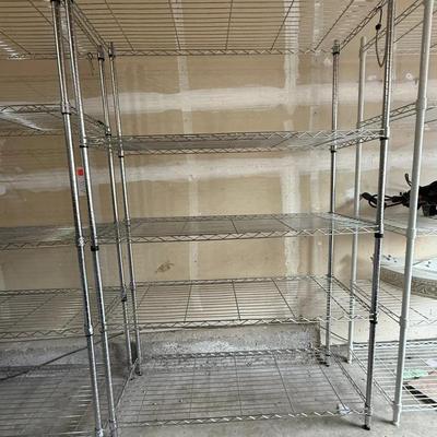 Shelf 1 - Heavy-Duty Chrome Storage Shelf – 5-Tier Adjustable Rack