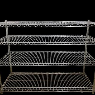Shelf 4- Chrome  Adjustable Metal Shelf Short – 47.5” x 18” x 36”
