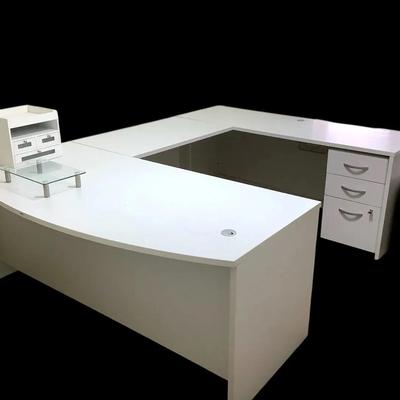 Beautiful White U-Shaped Desk