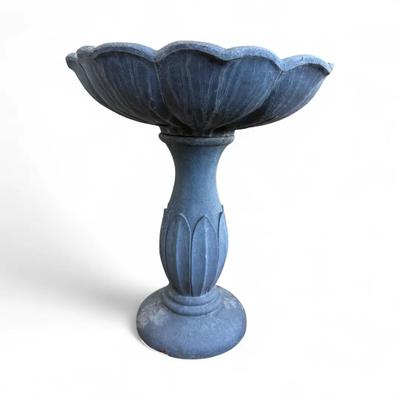 Resin Bird Bath Fountain with Pump – 23” Tall