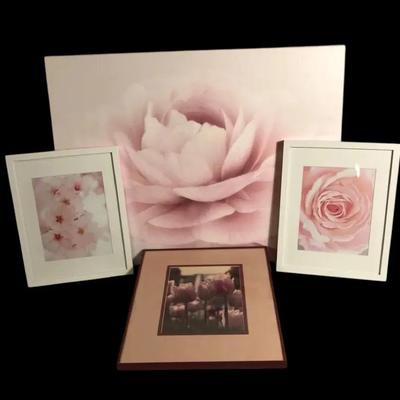 Assorted Framed Flower Art Prints
