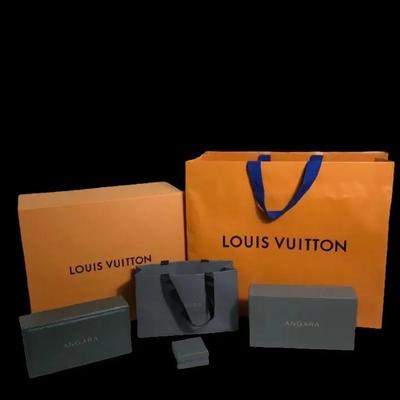 Designer Packaging Lot – Louis Vuitton & Angara Boxes and Bags
