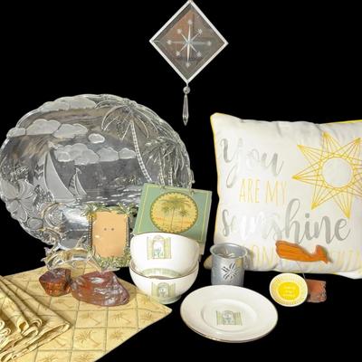 Sunshine and Palm Trees Décor Collection – Lenox, Crystal, Coastal Accents

