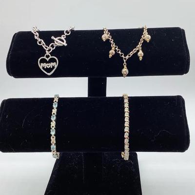 Four Sterling Bracelets 
