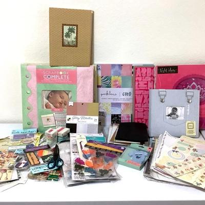 Large Scrapbooking & Craft Supply Lot – Albums, Stickers, Paper Pads, and Embellishments