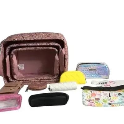Storage Totes and Makeup Bag Lot – 15 Pieces