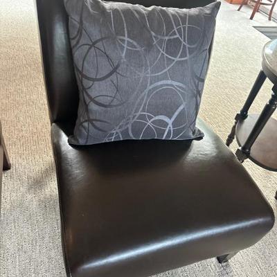 Leather dining chair