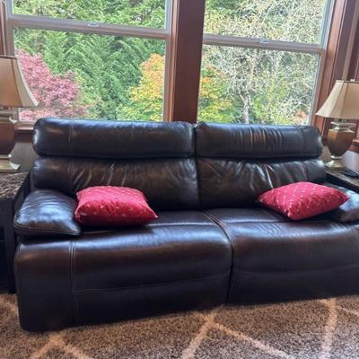 Leather loveseat - 2
