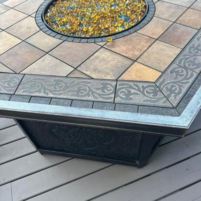 Fire pit tile top