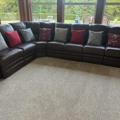 Leather sectional
